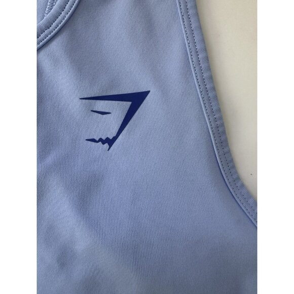 Gymshark Pulse Crop Tank Size Small - Two Tone Light Blue Bright Blue Sports Bra - Picture 3 of 4